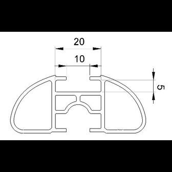 Doorsnede Aluminium dakdragers