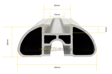 Doorsnede aluminum drager