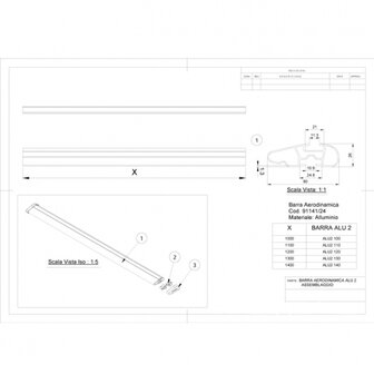 Doorsnede Aerodynamische dakdragers