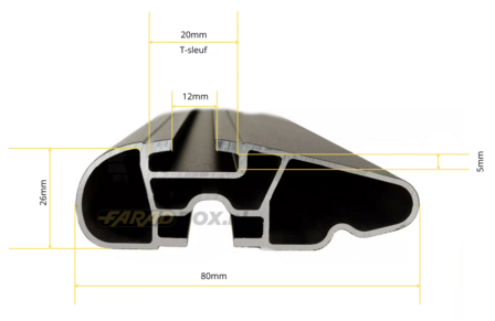 Dakdragers Aerodynamisch Mercedes A klasse 2001-2004 BS39ALU120AB