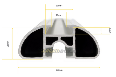 Dakdragers Beamar 3 120cm Citron C5 X 2022&gt;